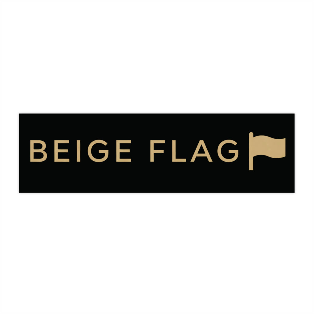 Beige Flag Bumper Sticker