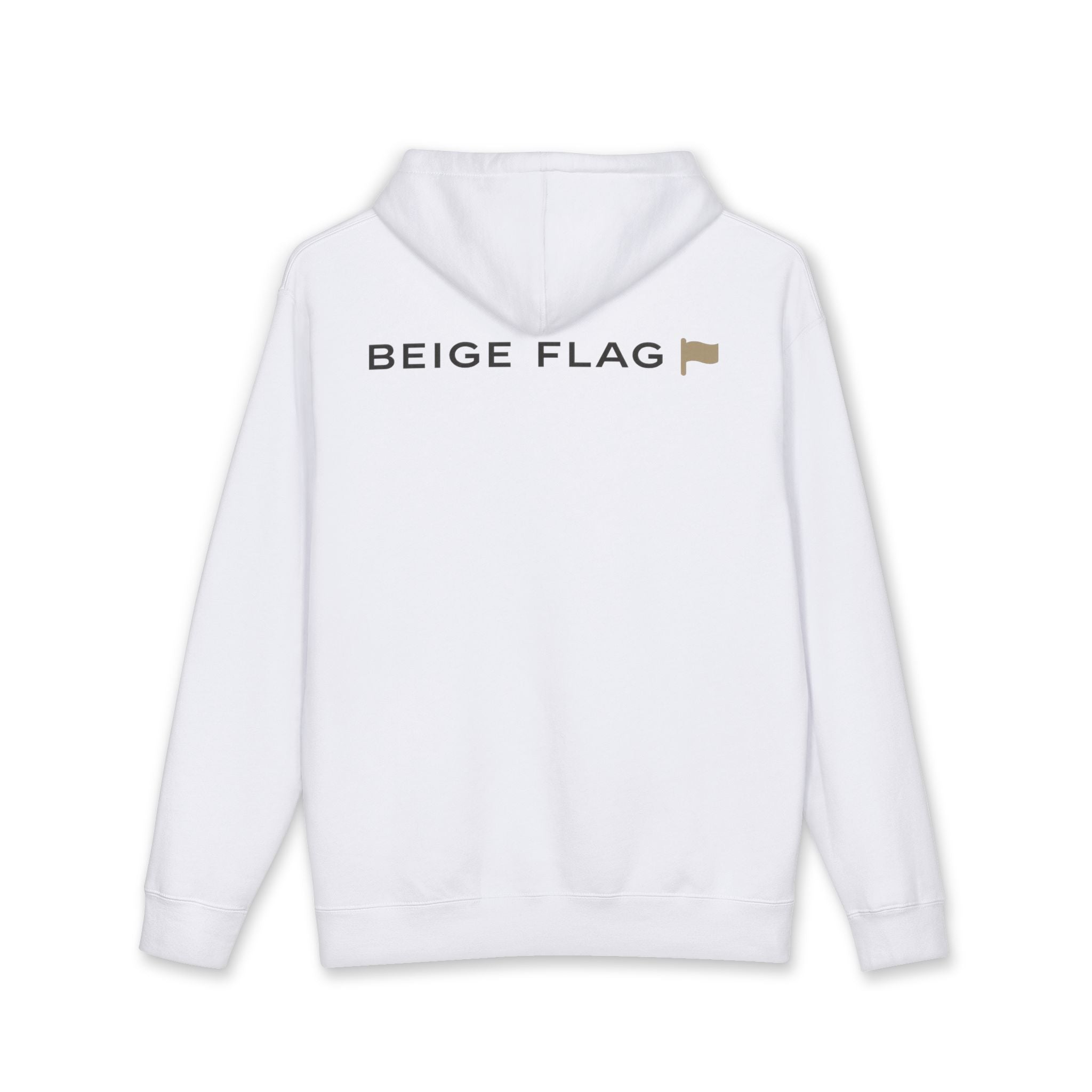 Beige Flag Essential Hoodie (Black Text)