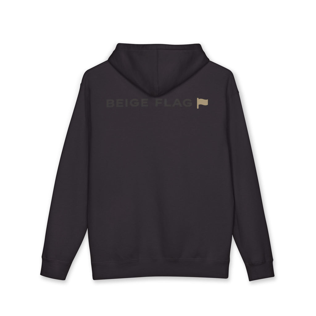 Beige Flag Essential Hoodie (Black Text)