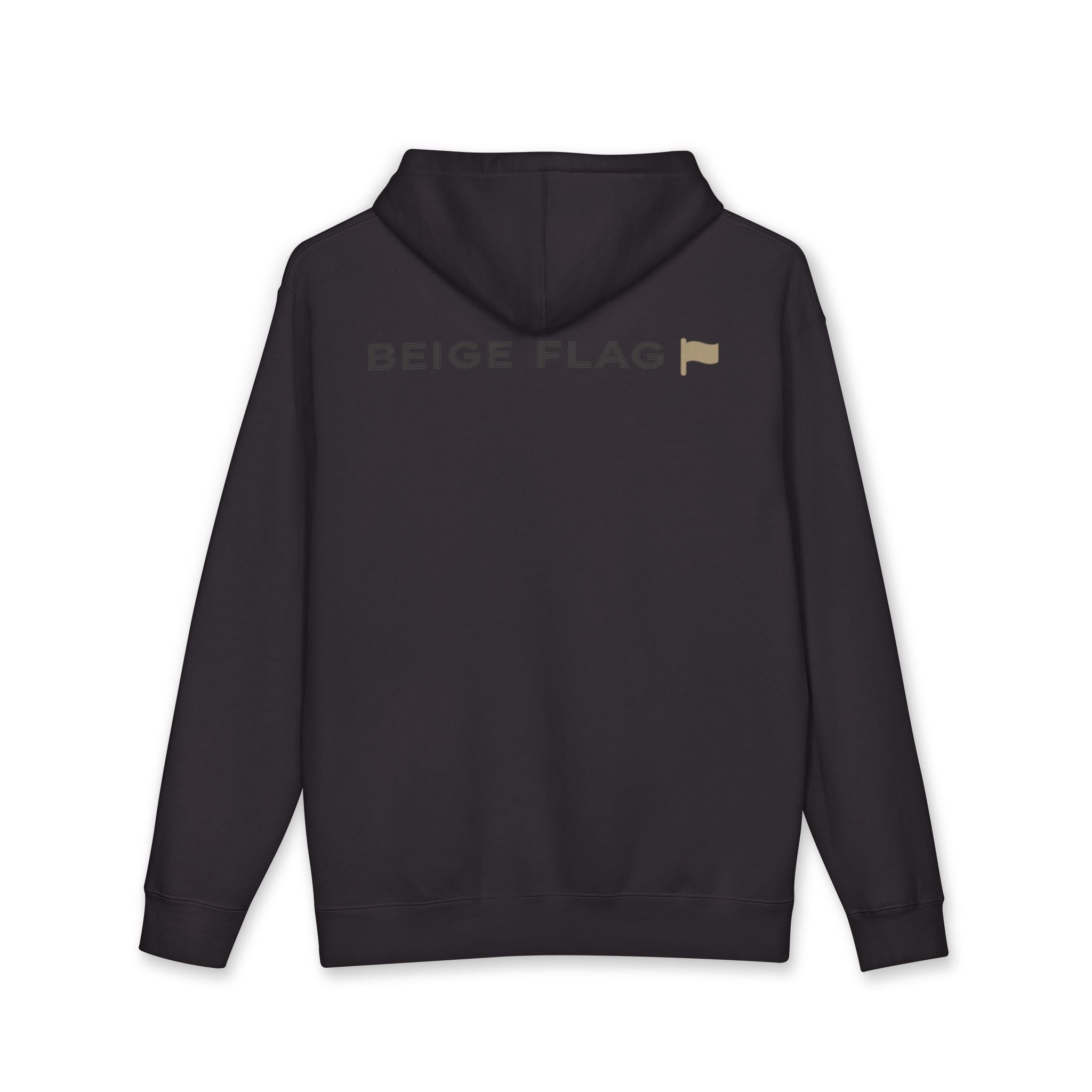 Beige Flag Essential Hoodie (Black Text)