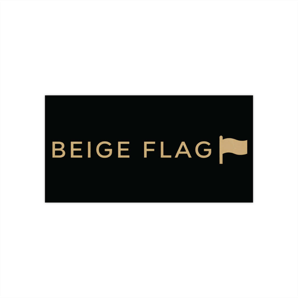 Beige Flag Bumper Sticker