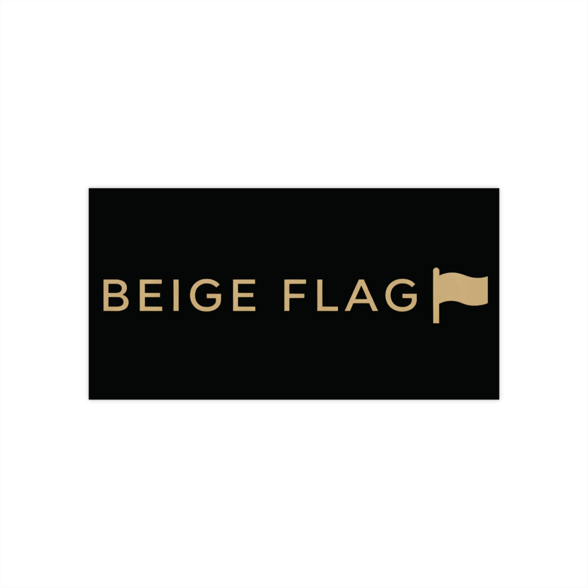 Beige Flag Bumper Sticker