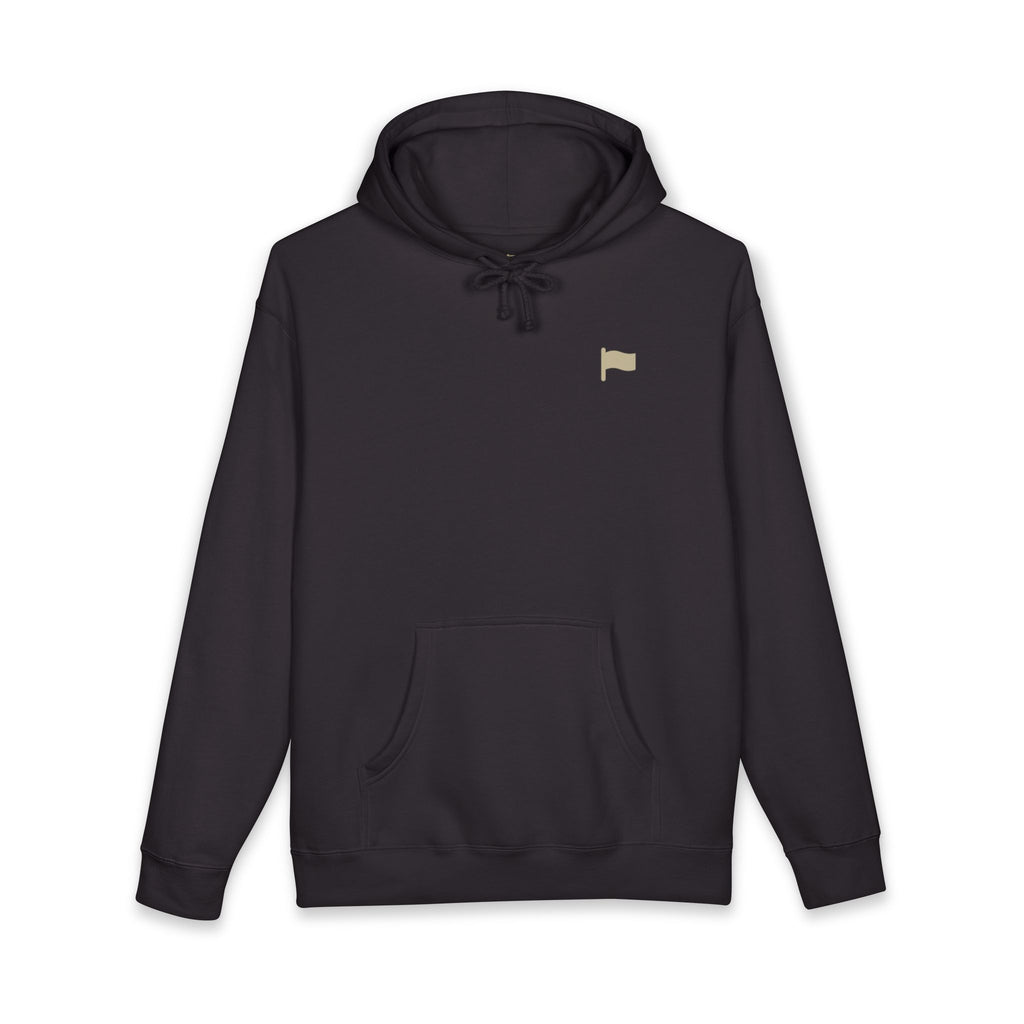Beige Flag Essential Hoodie (Black Text)